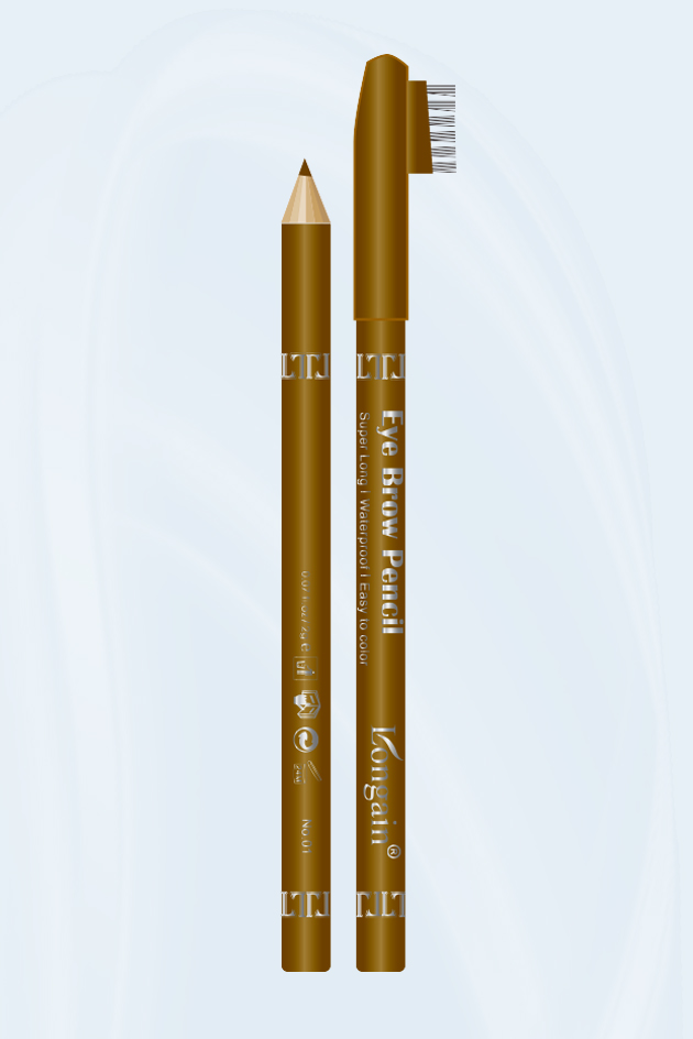 wooden eyebrow pencil with brush